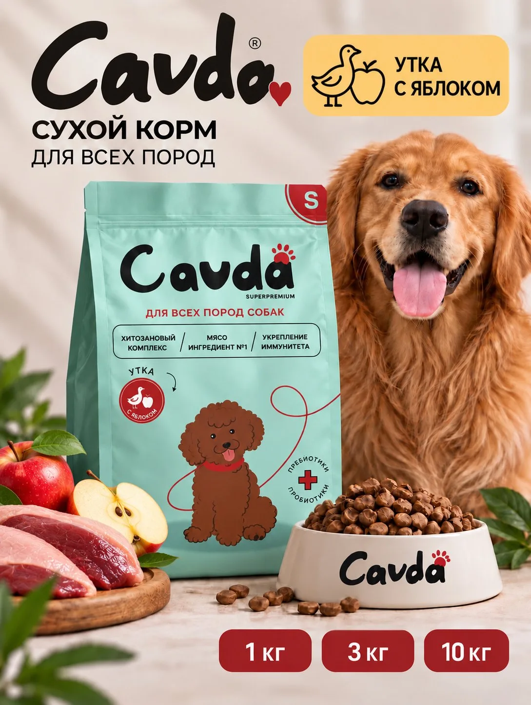 Гипоаллергенный корм Cauda со вкусом утки
